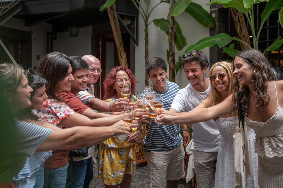 Having a toast with Madeira Wine